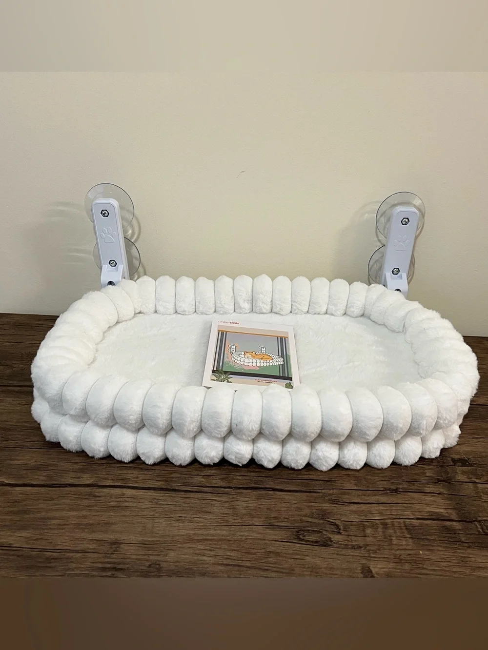 Plush White Pet Nest window bed
